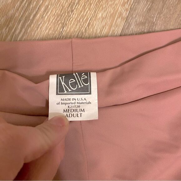 Kelle dance costume mauve pink 3 piece sheer mesh tunic dress shorts top MA - Picture 12 of 12